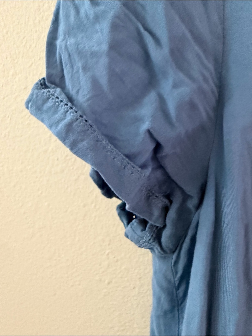 Old Navy Slate Blue Blouse with V-Neck - Picture 6 of 7